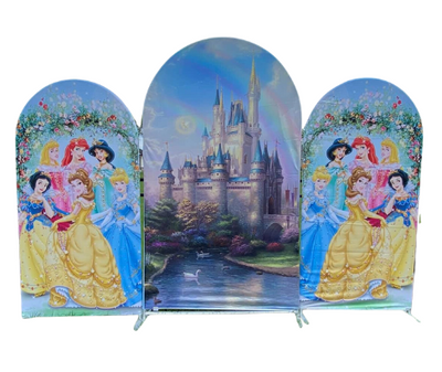 Princesses & Castle Backdrop Fabric Arch Covers-Rental