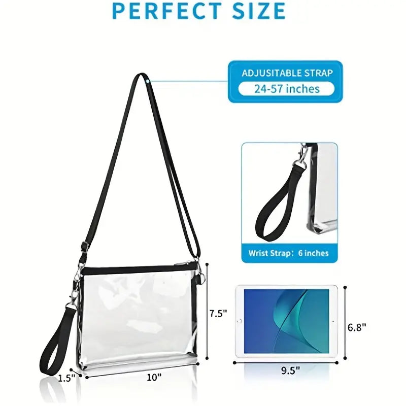 Clear PVC Crossbody Bag