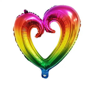 Rainbow Hook Heart Balloon