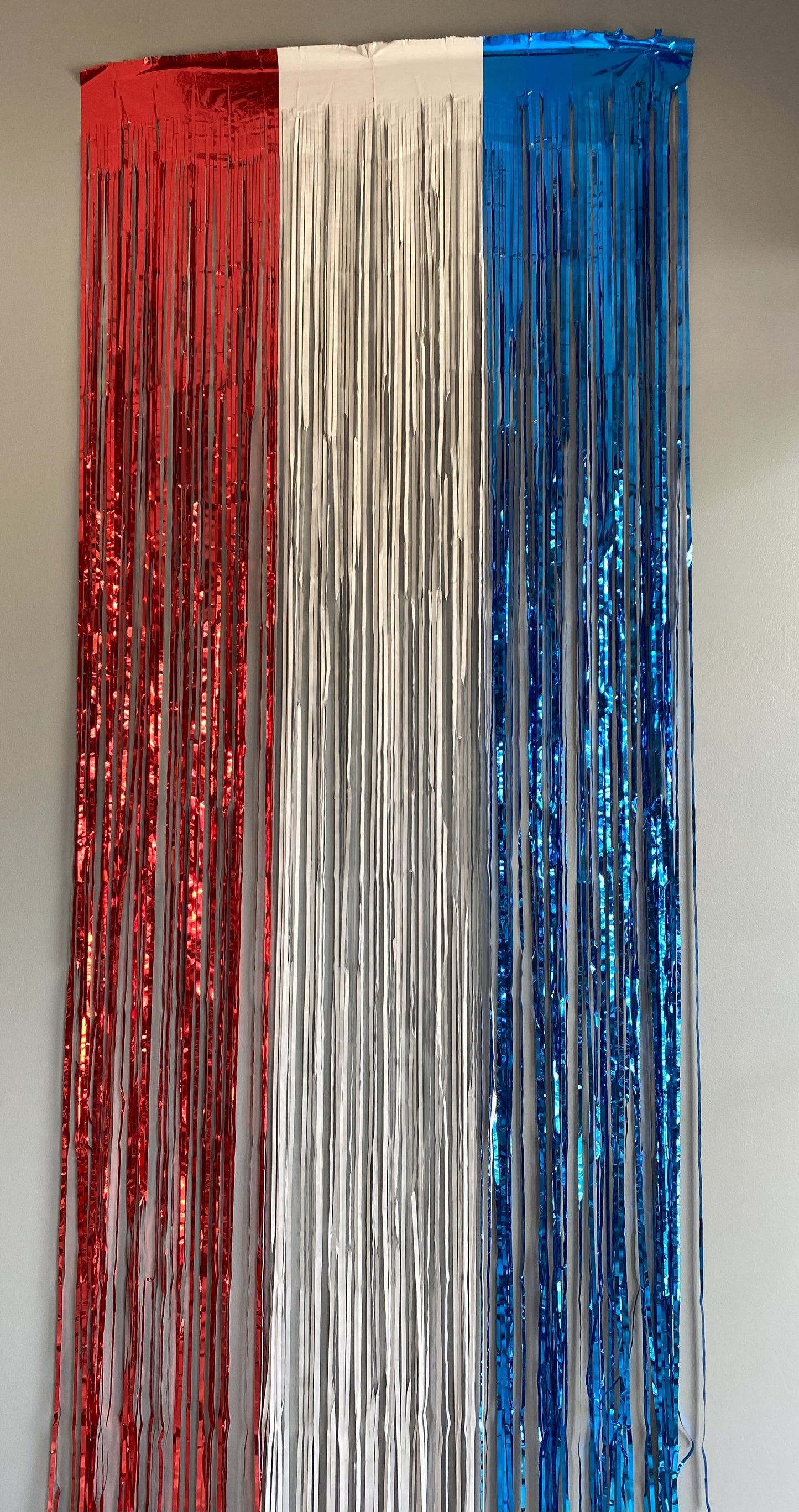 Red, White and Blue Fringe Curtain