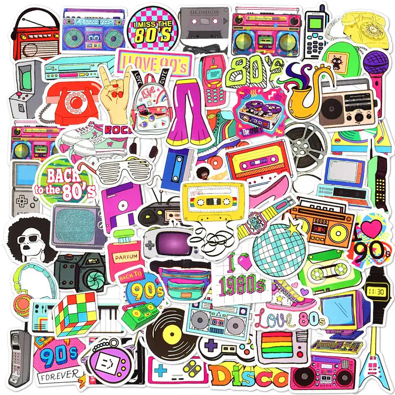 80s & 90s Nostalgia Stickers