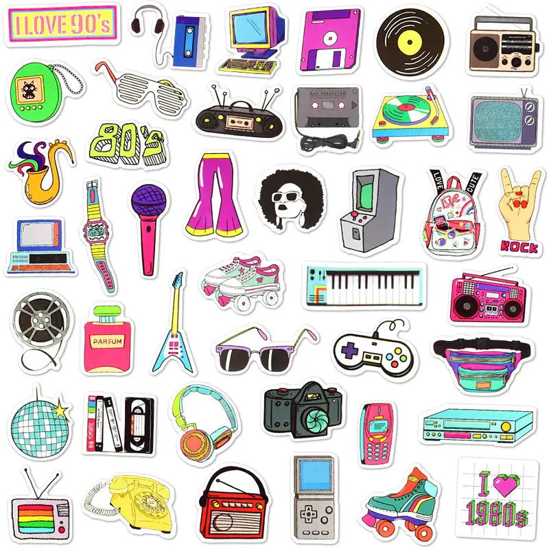 80s & 90s Nostalgia Stickers