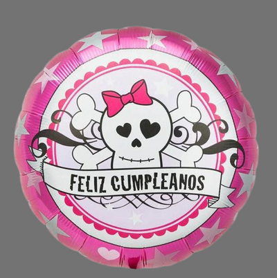 'Feliz Cumpleaños' Skully 18" Balloon