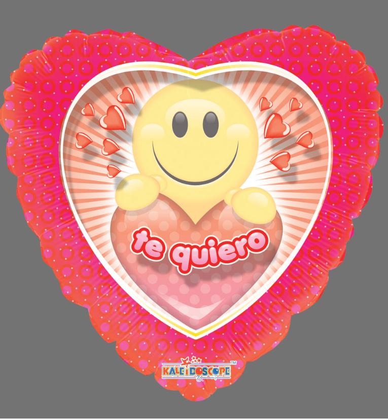 'Te Quiero' Smiley Face Heart Balloon