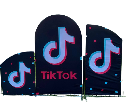 Tik Tok Black Backdrop