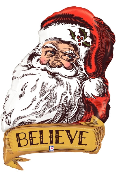 Santa-Believe Foil Balloon