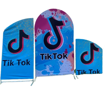 Tik Tok Backdrop Blue